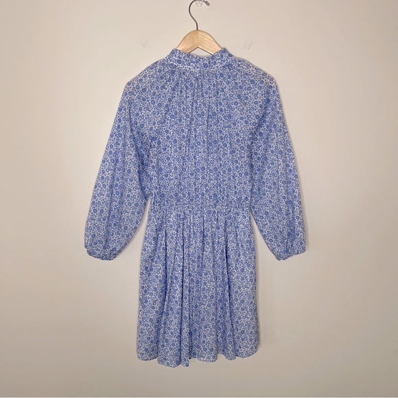 J.Crew Ruffle-collar mini dress in Liberty fabric wedding floral pockets - Picture 12 of 15